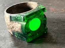 Load image into Gallery viewer, Handmade Silver and Resin Hammered Willpower Ring w/ Glow Center