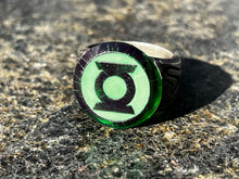 Load image into Gallery viewer, Ring Foundry designed Intaglio Green Lantern Ring