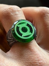 Load image into Gallery viewer, Ring Foundry designed Intaglio Green Lantern Ring