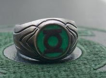 Load image into Gallery viewer, Silver BMP Ring with Glow and Mica inlay
