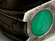 Load image into Gallery viewer, Brass Brutalist Willpower ring with Glow center
