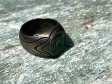 Load image into Gallery viewer, Brass BMP Ring with Glow inlay
