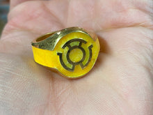 Load image into Gallery viewer, CLEARANCE Ancient Sinestro Glow Ring Size 10.5
