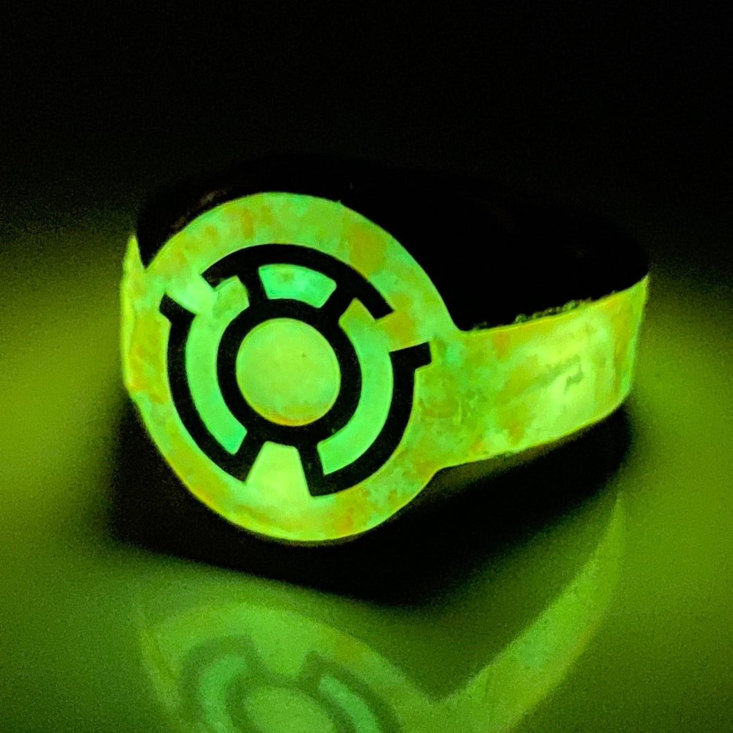 CLEARANCE Ancient Sinestro Glow Ring Size 10.5