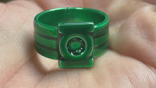 Load and play video in Gallery viewer, Coated Kyle Rayner Willpower Green Lantern Ring
