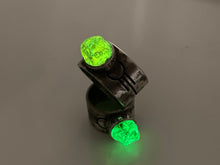Load image into Gallery viewer, Quartz Glowing Kyber Crystal Ring / Lightsaber Ring/ Jedi Ring
